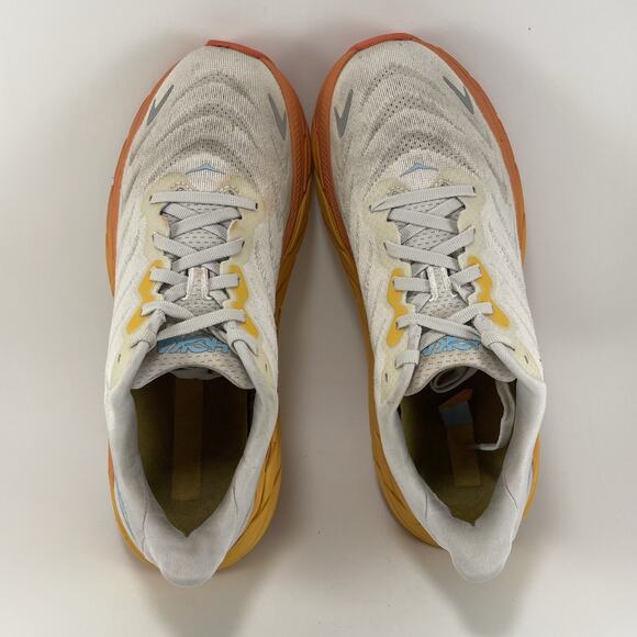 Hoka One One Arahi 6 Running Shoes Womens Size 8.5 B White Blanc Orange Athletic - Picture 5 of 11